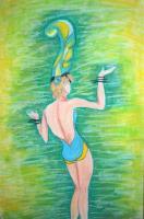 Drawings - Showgirl - Colored Pencil